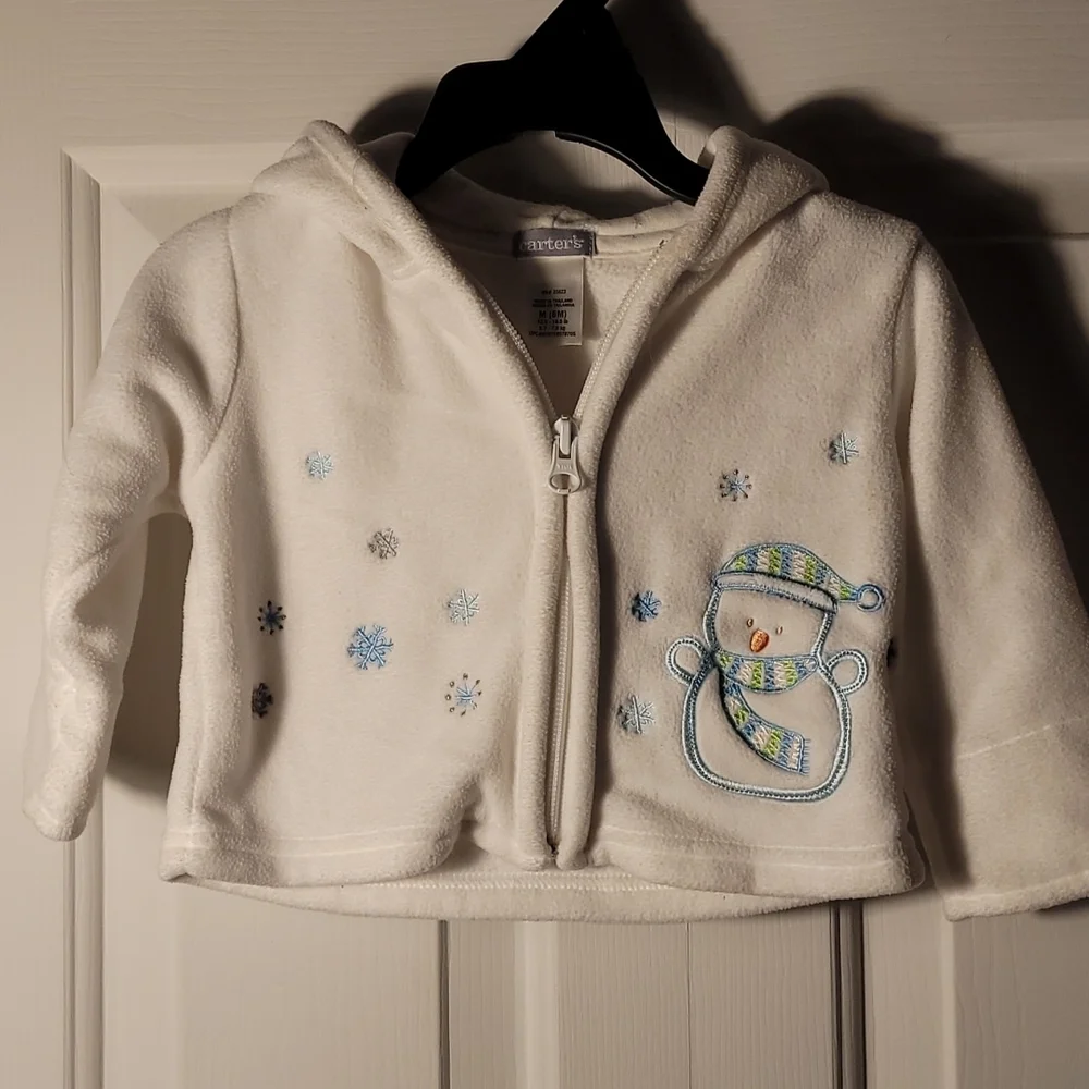 Carters Infant baby 6 month snowman winter sweater hoodie